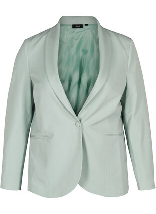 Classic blazer with shoulder pads, Dream Blue, Packshot image number 0