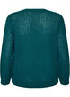 Knitted blouse with a textured openwork pattern, Green, Packshot image number 1
