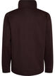 Sweatshirt with high collar and zipper, Brown, Packshot image number 1