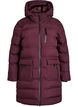 Puffer coat with hood and pockets, Dark Bordeaux, Packshot image number 0
