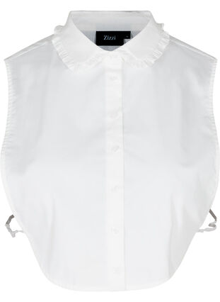 Loose collar with ruffles, Bright White, Packshot image number 0
