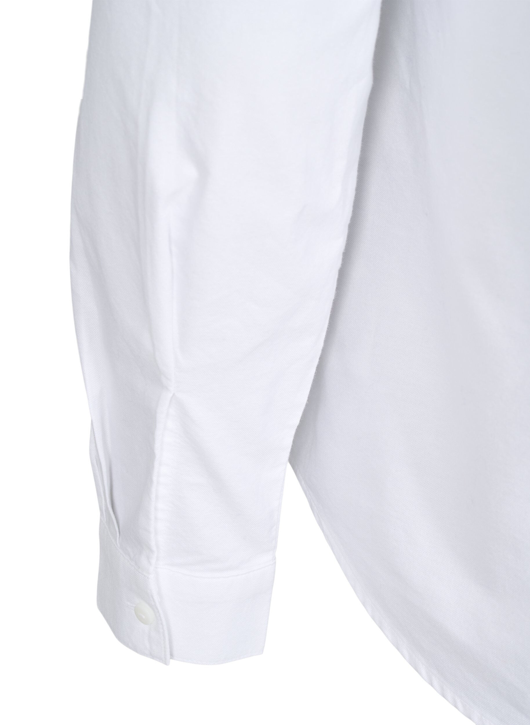 Zizzifashion Long-sleeved cotton shirt, White, Packshot image number 4
