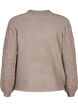 Knitted sweater with pattern and pearls, Desert Taupe Mel., Packshot image number 1