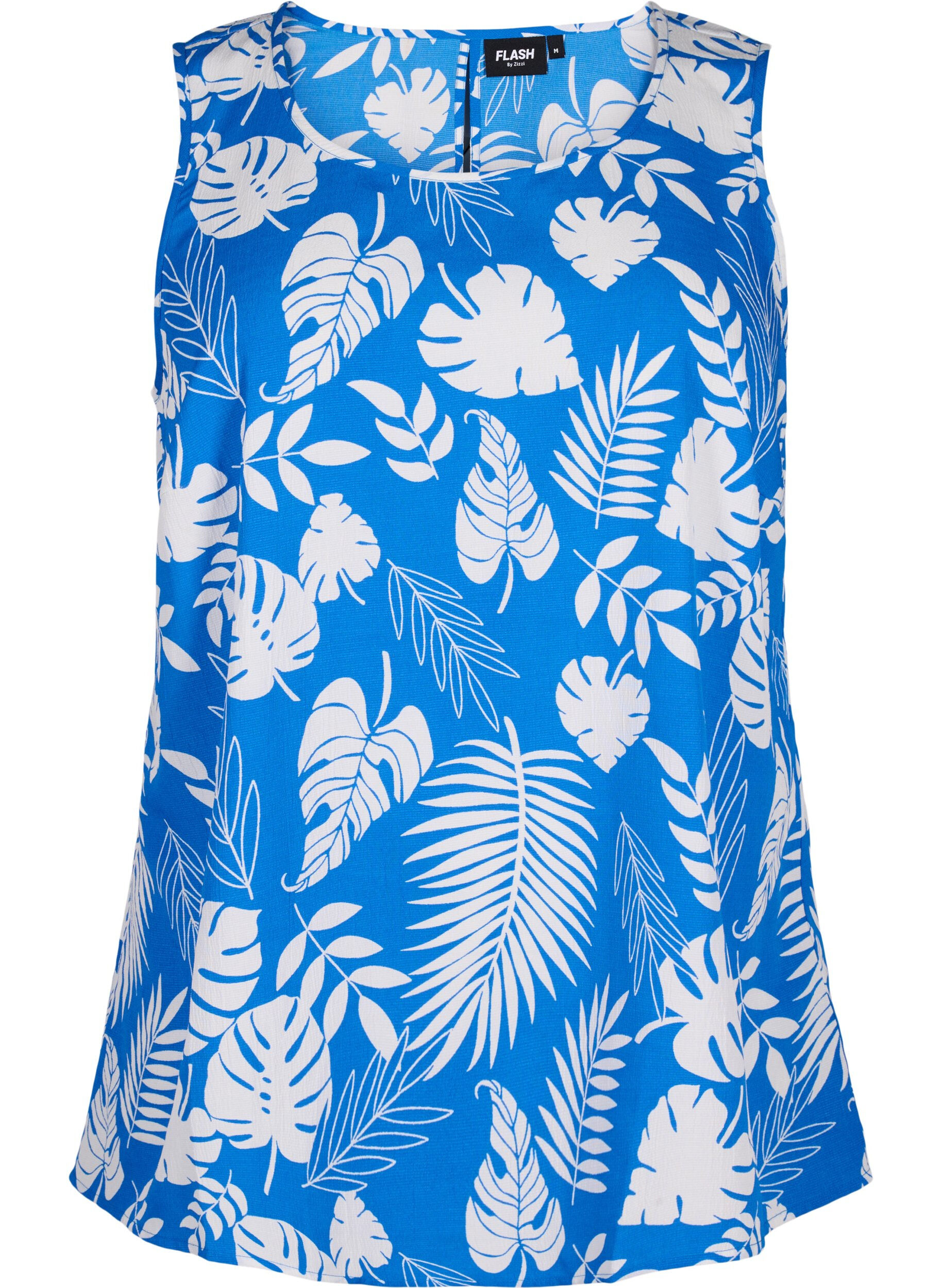 Zizzifashion FLASH - Sleeveless top with print, Blue, Packshot image number 0
