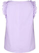 Sleeveless cotton top with ruffles, Purple, Packshot image number 1