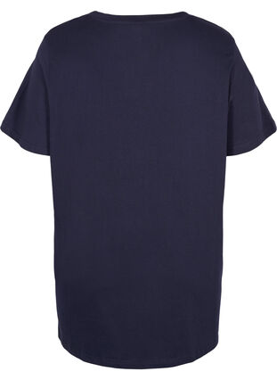 Oversize sleep T-shirt in organic cotton, Night Sky, Packshot image number 1