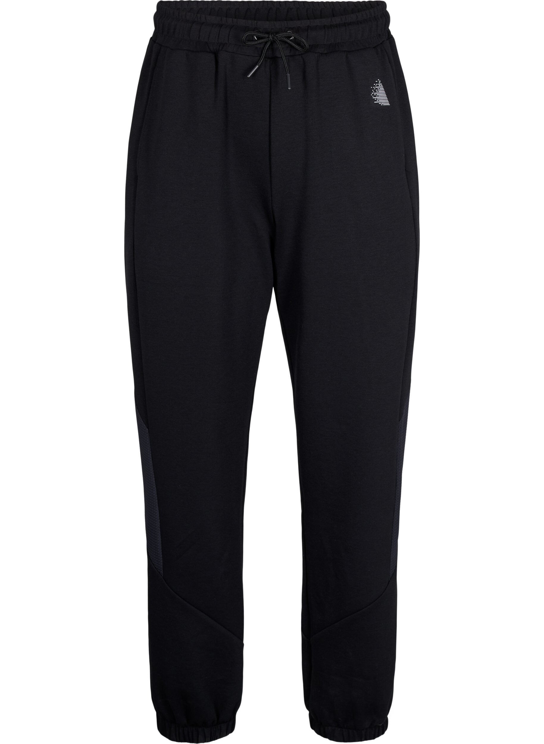 Zizzifashion Sweatpants with textured detail, Black, Packshot image number 0