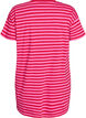 Long striped night T-shirt, Pink, Packshot image number 1