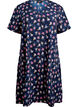 Short-sleeved dress with a V-neck, Blue, Packshot image number 0