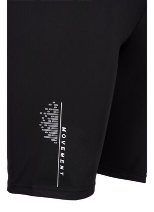 Tight-fitting workout shorts with logo, Black, Packshot image number 3
