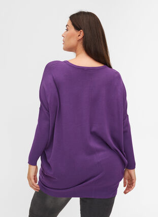 Knitted jumper with round neckline, Majesty, Model image number 1