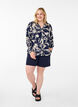 Long-sleeved shirt with print and V-neck, Navy Blazer AOP, Model image number 2