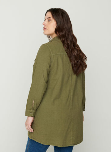 Tunic in cotton, Ivy green, Model image number 1