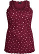 Top with print and lace edge, Red, Packshot image number 0