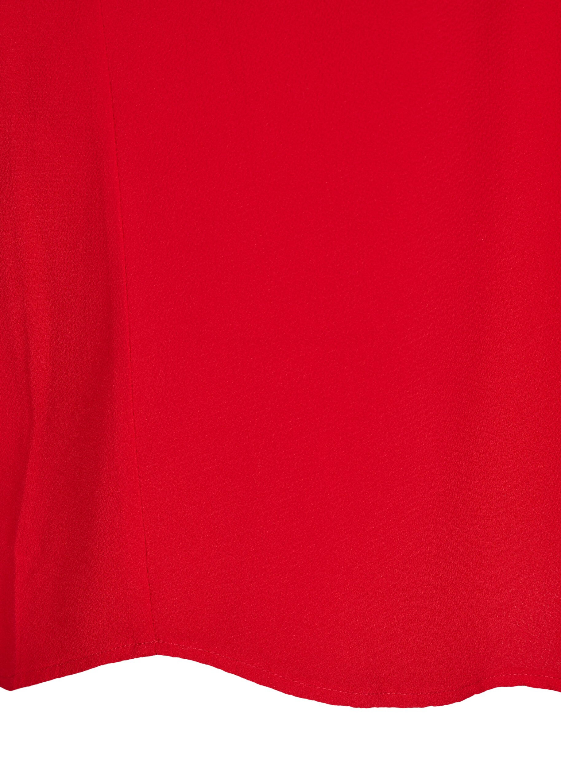 ZizzifashionBlouse with short sleeves and a round neckline, Red, Packshot image number 3