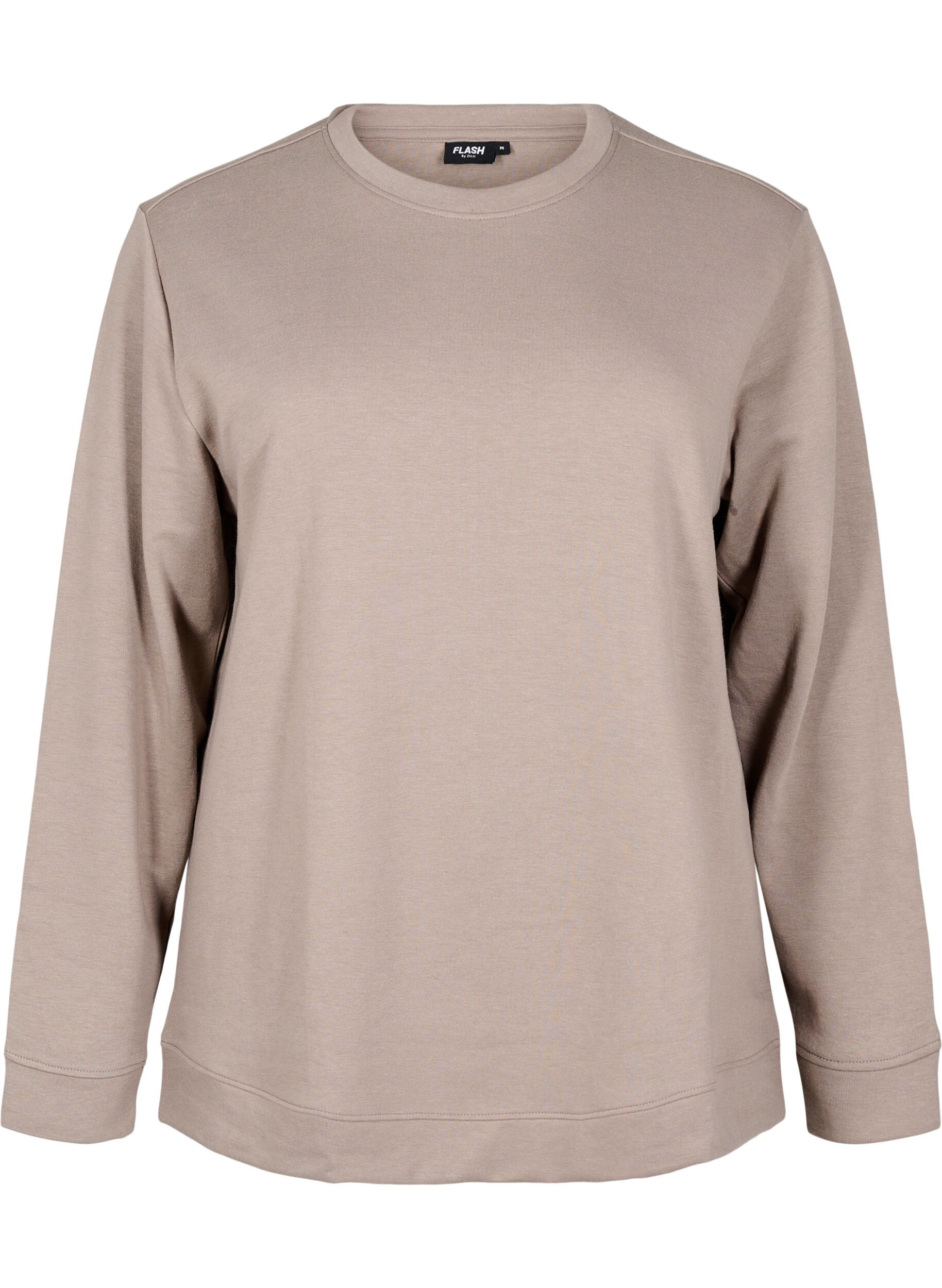 Zizzifashion FLASH - Sweatshirt with crew neck, Beige, Packshot image number 0