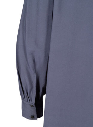 Long, solid-coloured, viscose blend shirt, Odysses Gray, Packshot image number 3