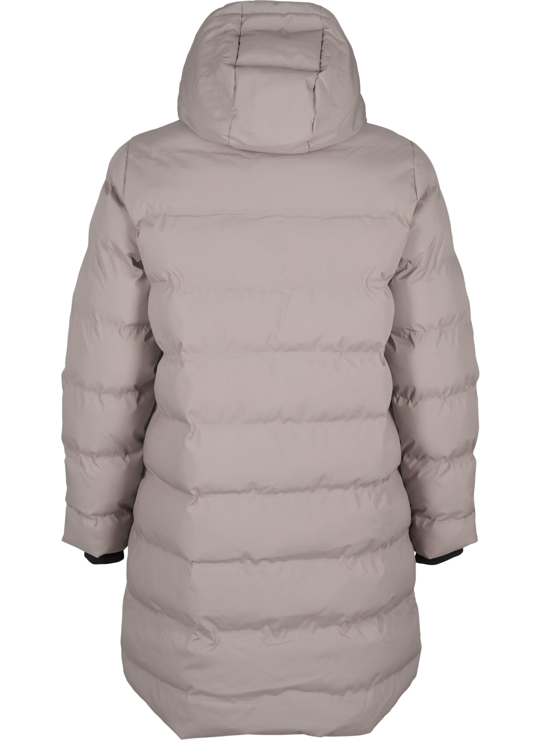 Zizzifashion Puffer coat with hood and pockets, Beige, Packshot image number 1