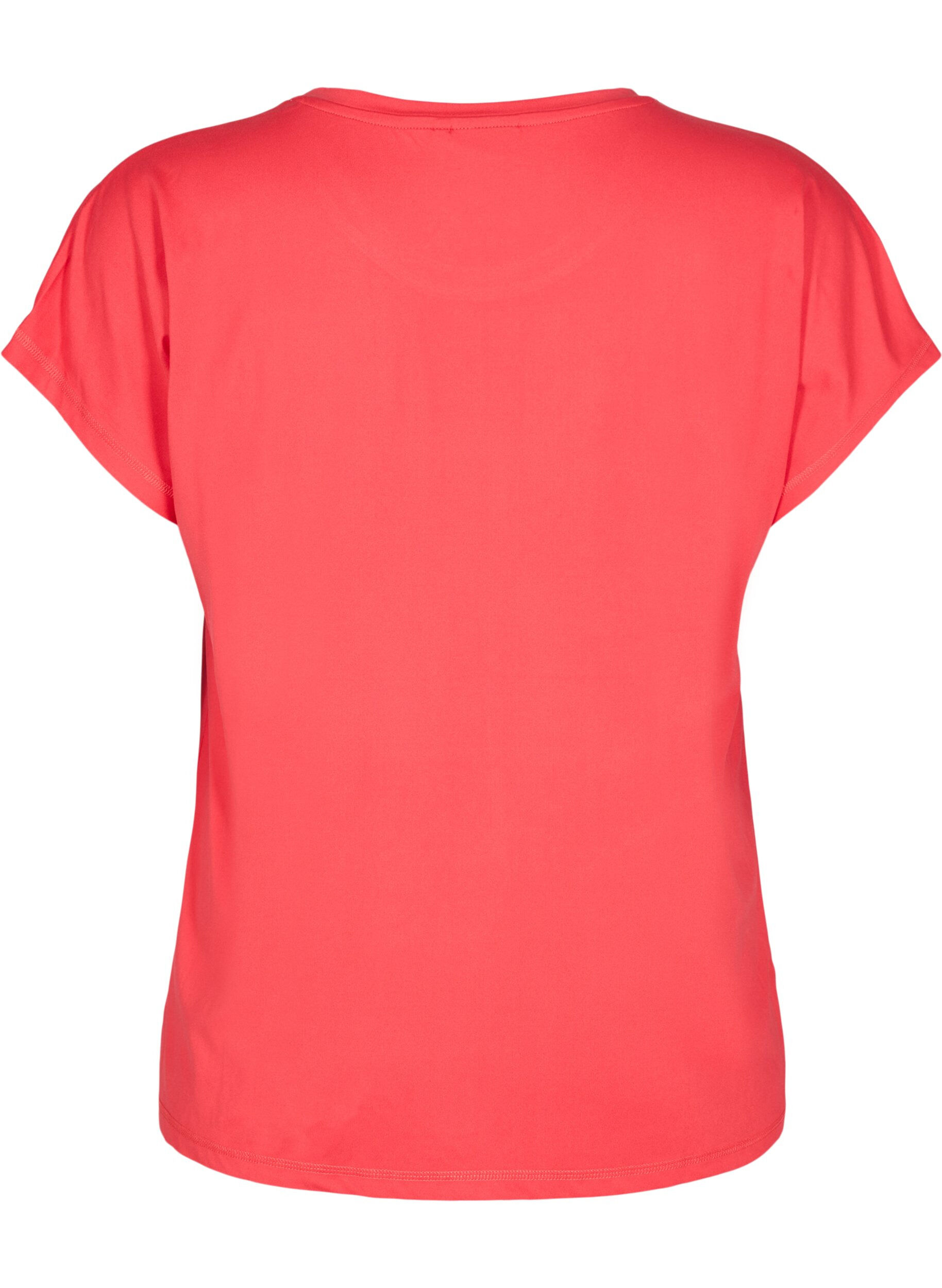 Zizzifashion Solid-coloured workout T-shirt, Red, Packshot image number 1