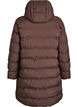 Puffer coat with hood and pockets, Brown, Packshot image number 1