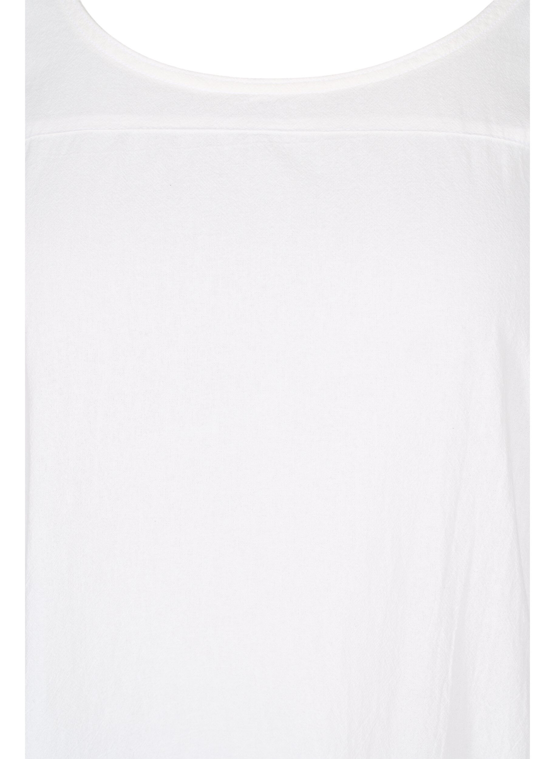 ZizzifashionShort-sleeved cotton dress, White, Packshot image number 2