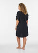 Nightgown in organic cotton with ruffle sleeves, Black, Model image number 2