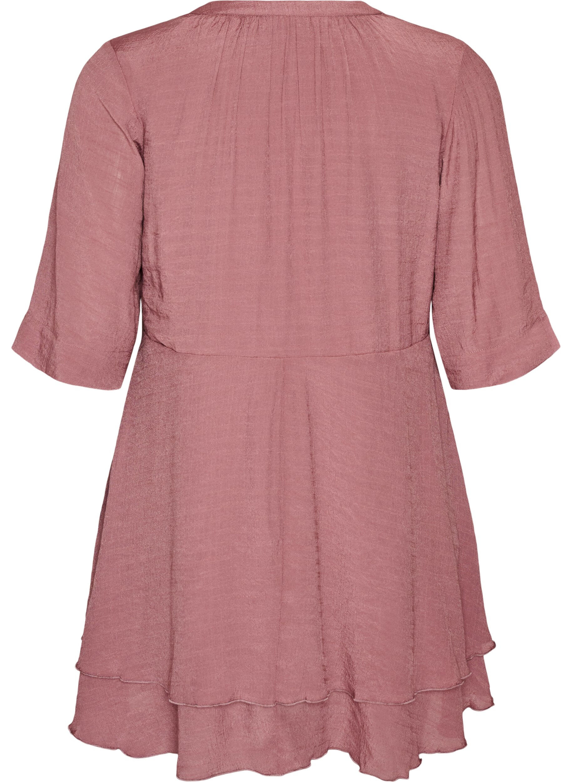 ZizzifashionA-line dress with layered ruffles, Rose, Packshot image number 1