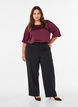 Satin blouse with elbow-length sleeves, Red, Model image number 1
