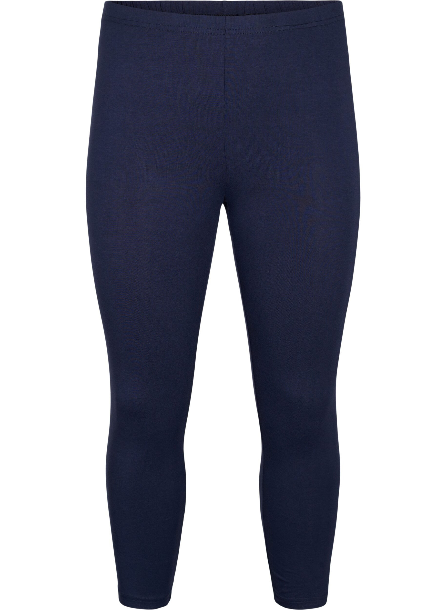 Zizzifashion Basic 3/4 leggings in viscose, Blue, Packshot image number 0