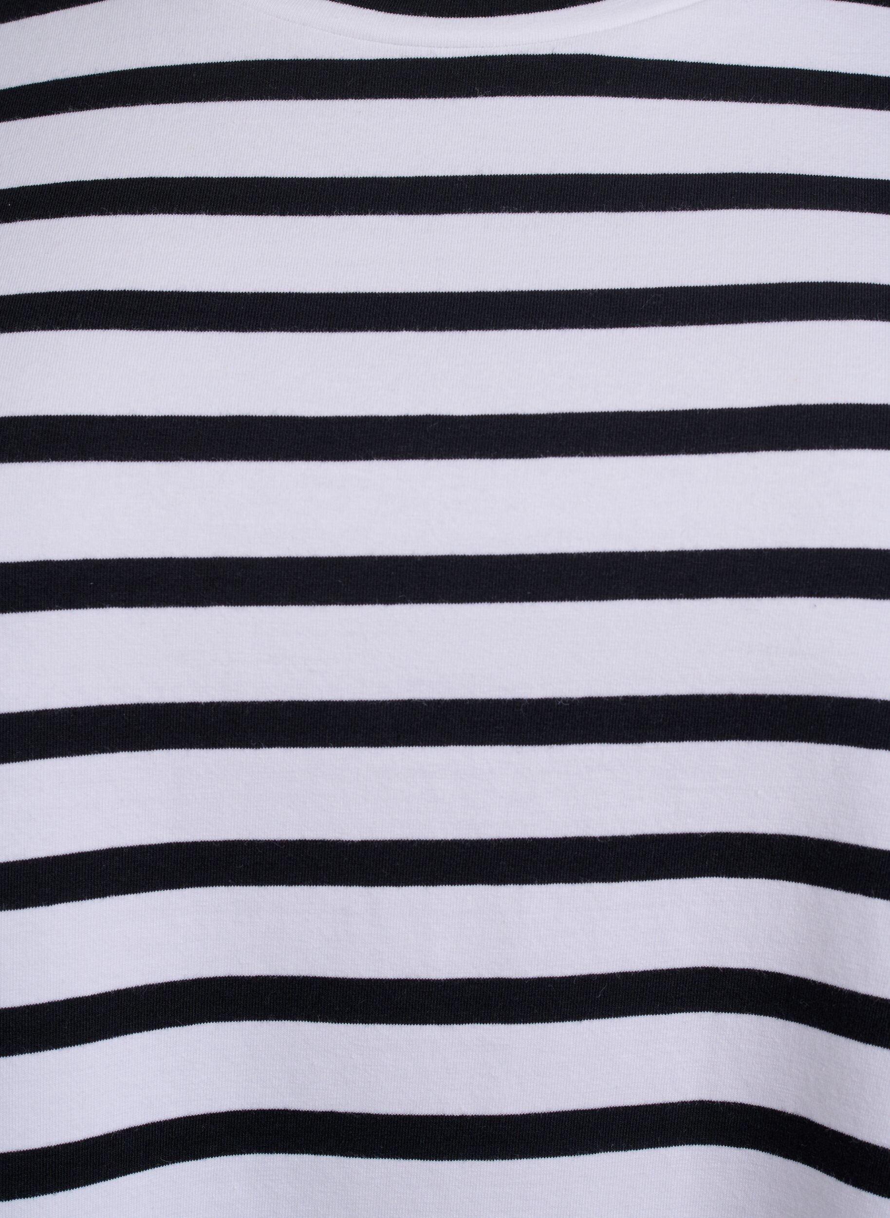 Zizzifashion Striped T-shirt in organic cotton, Black, Packshot image number 2