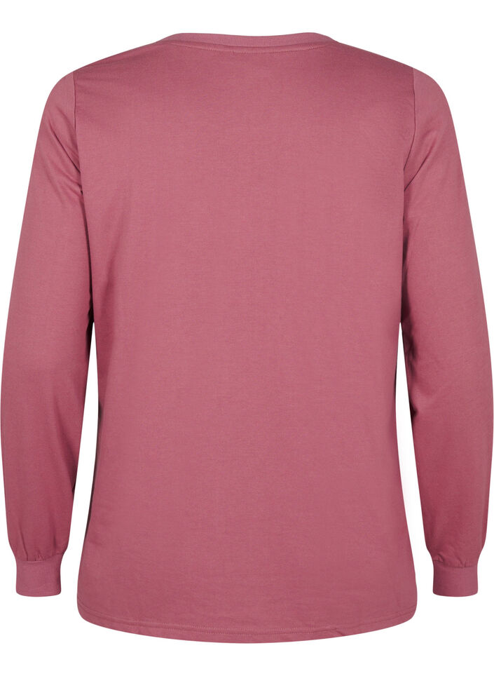Sweatshirt with lace details, Rose Brown, Packshot image number 1