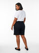 Loose denim shorts with high waist, Black, Model image number 2