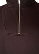 Sweatshirt with high collar and zipper, Brown, Packshot image number 2