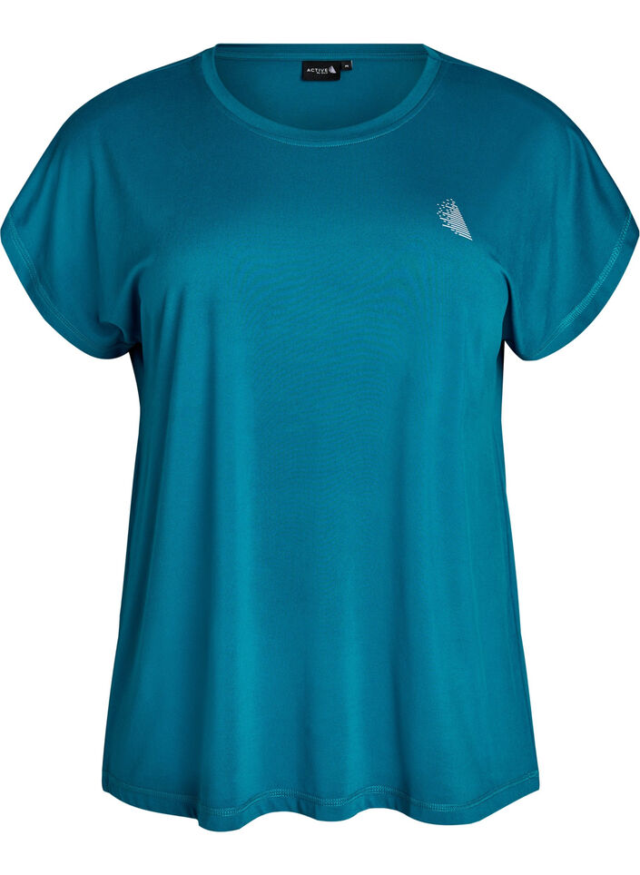 Solid-coloured training T-shirt, Green, Packshot image number 0