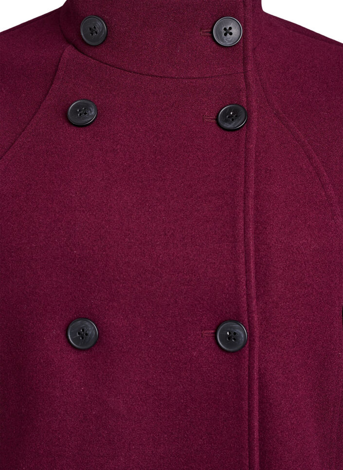 Short coat with A-line shape, Dark Bordeaux, Packshot image number 2