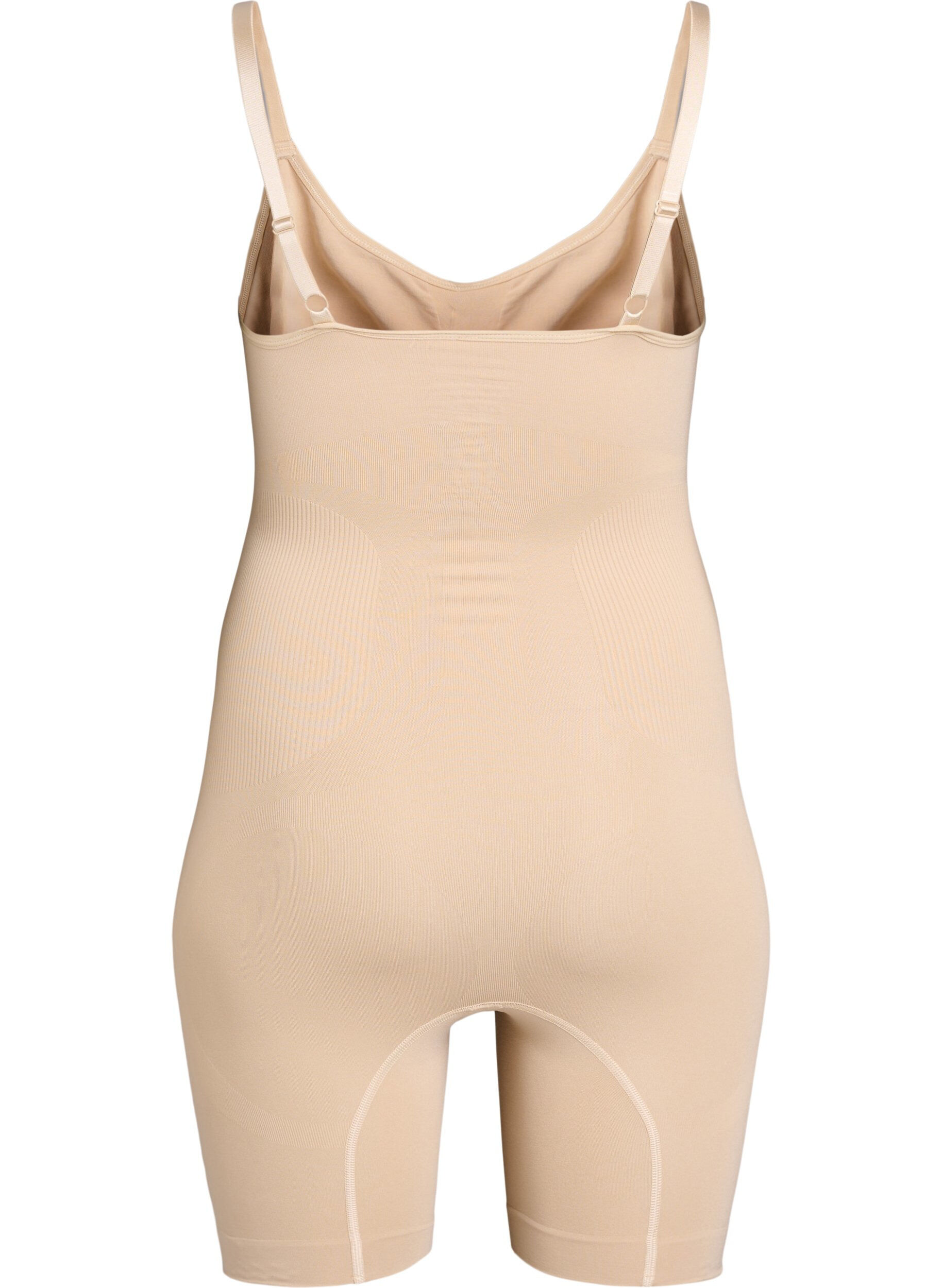 Zizzifashion Shapewear bodysuit with opening at the bottom, Beige, Packshot image number 1