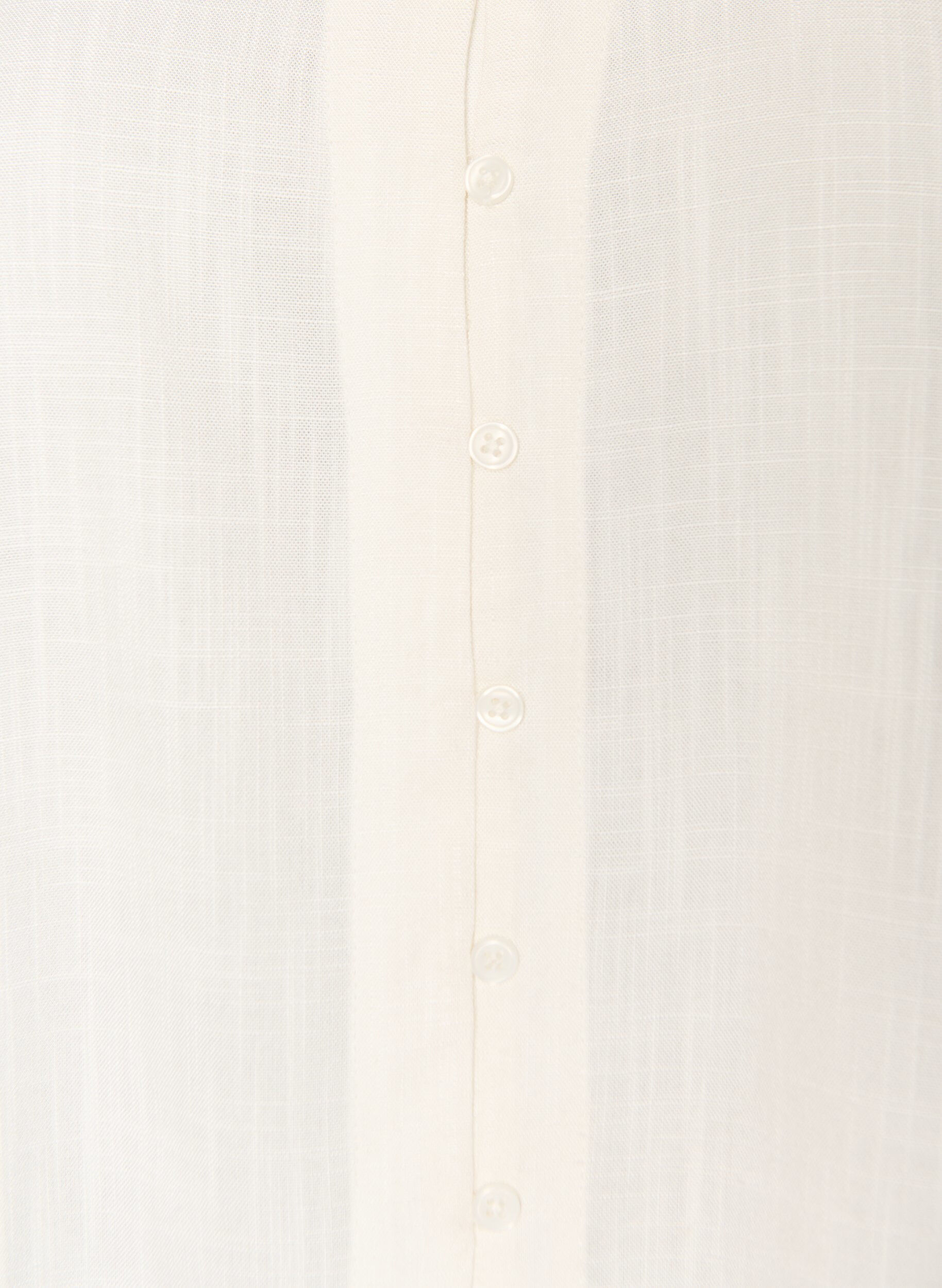 Zizzifashion Viscose blouse with crochet trim and buttons, Vanilla, Packshot image number 2