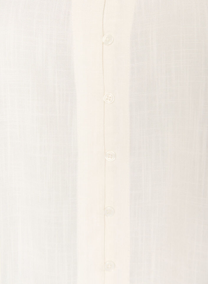 Viscose blouse with crochet trim and buttons, Vanilla, Packshot image number 2