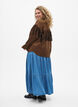 Denim maxi skirt with ruffles, Blue, Model image number 1