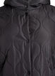 Mid-length quilted jacket with a hood, Black, Packshot image number 2