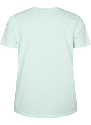 Short sleeve t-shirt with v-neckline, Honeydew, Packshot image number 1