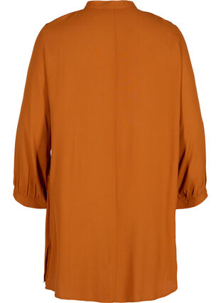 Viscose A-line tunic with slits, Autumnal, Packshot image number 1