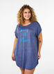 Short sleeve nightgown with text print, , Model image number 0