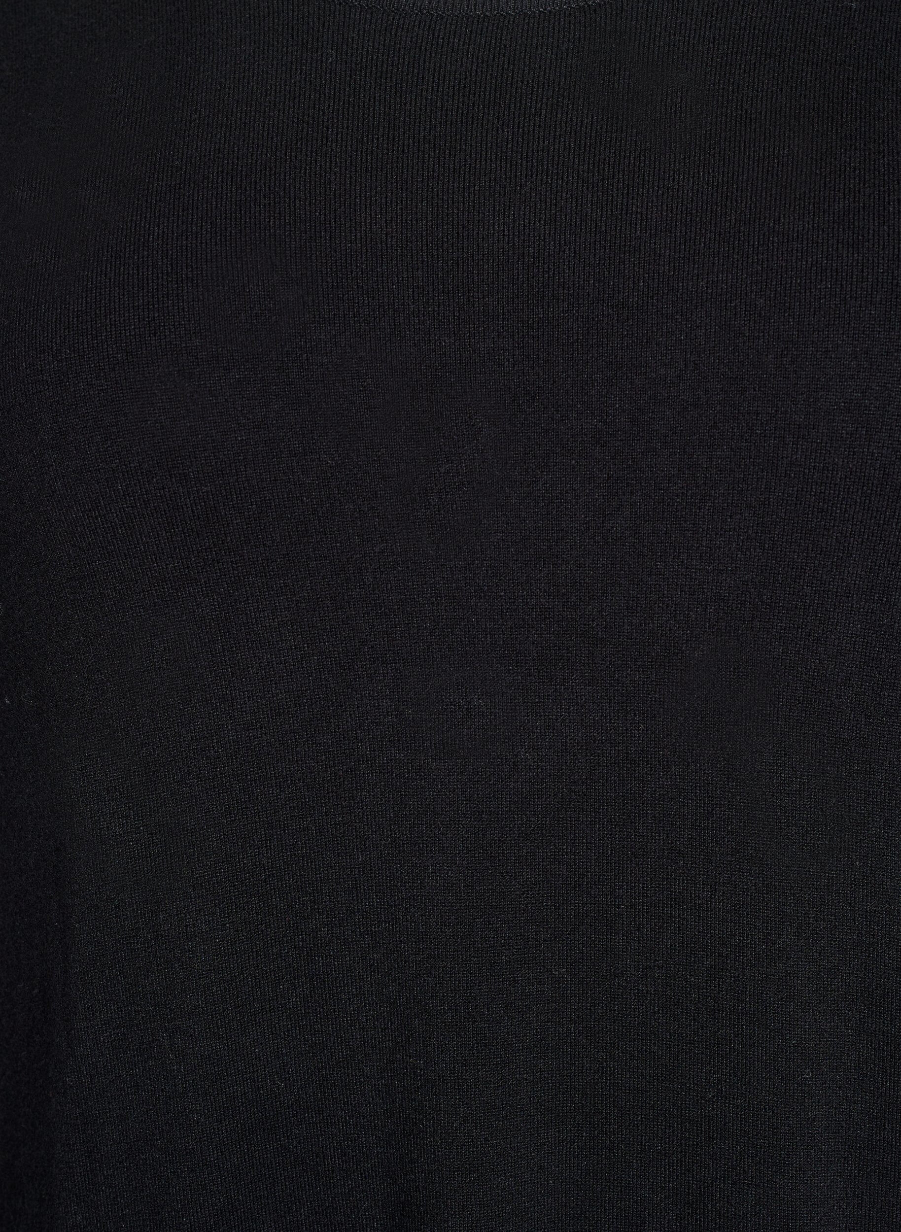 Zizzifashion Knee-length knit dress with short sleeves, Black, Packshot image number 2