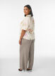 High-waisted trousers with wide legs, Beige, Model image number 1