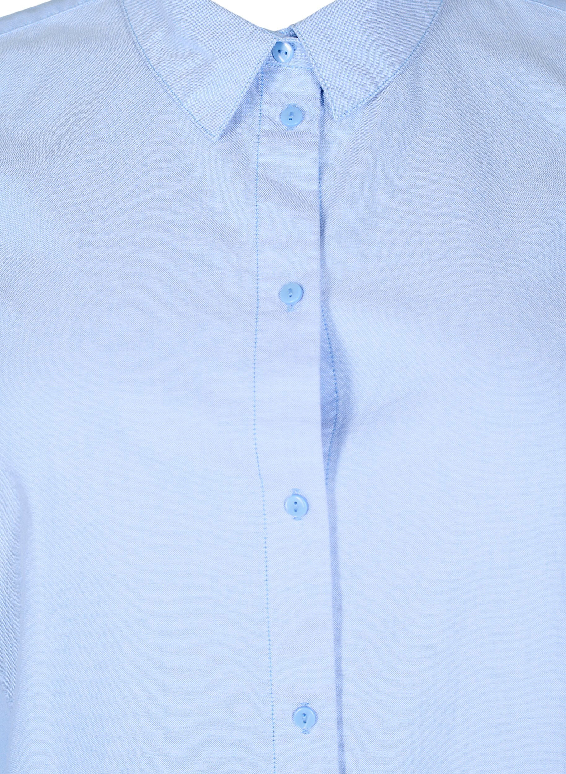 Zizzifashion Long-sleeved cotton shirt, Light Blue, Packshot image number 2