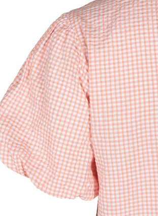 Checked blouse with short sleeves, As Sample, Packshot image number 3