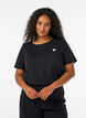 T-shirt with motif, Black, Model image number 0