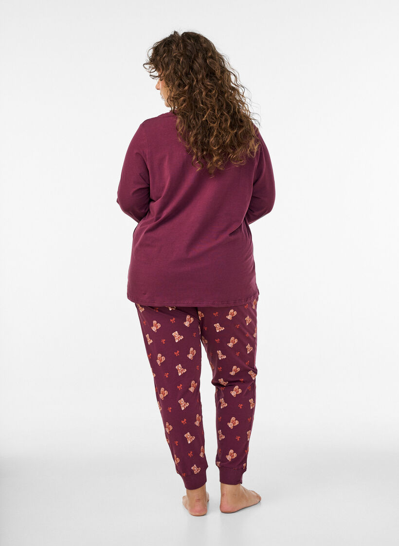 Printed pyjama bottoms, Red, Model image number 2