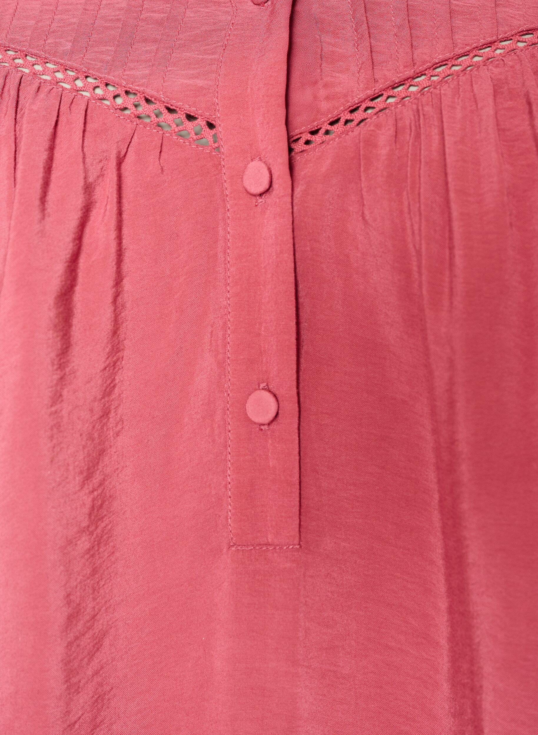ZizzifashionViscose blouse with pintucks and balloon effect, Rose, Packshot image number 2